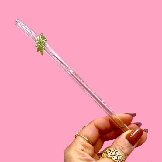 🌿 Mistletoe Glass Straw 💫