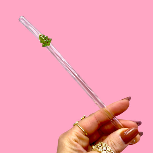 🎄 Christmas Tree Glass Straw ✨