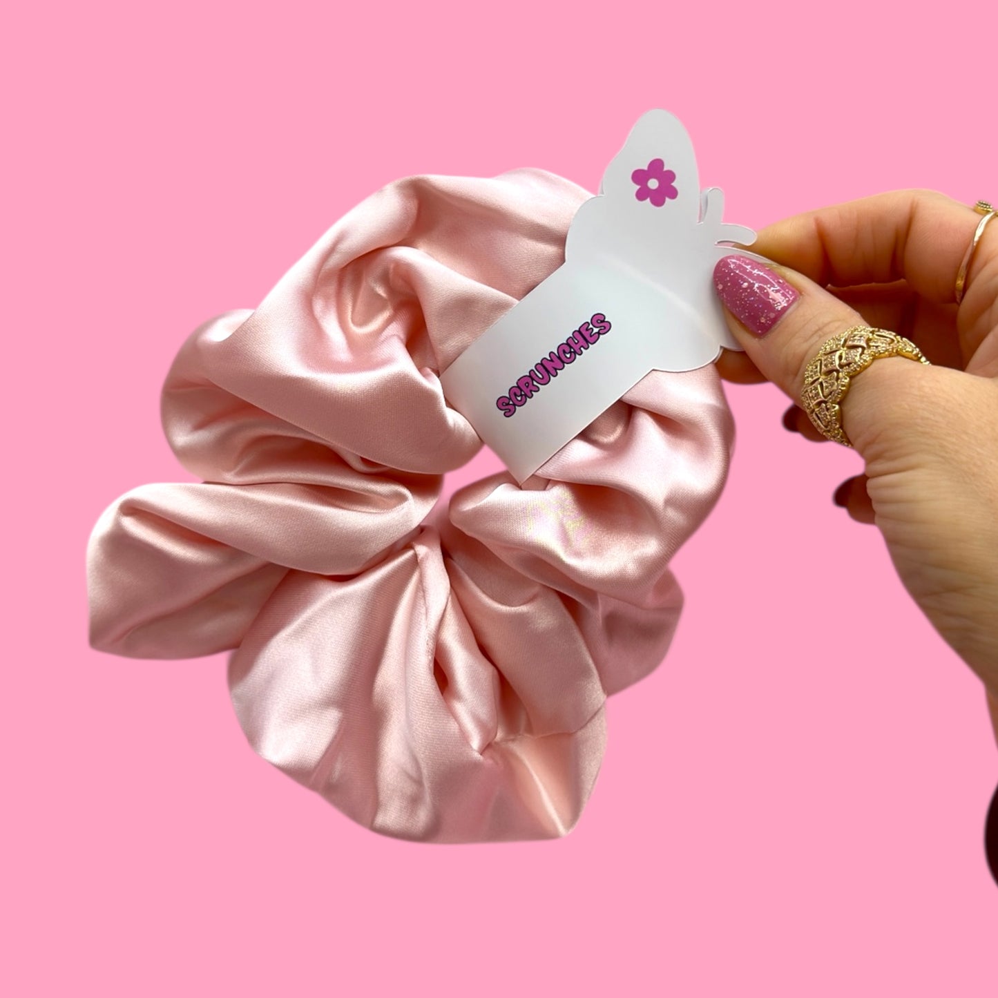 🎀 Extra Large Silky Scrunchie, Soft Blush Luxe ✨