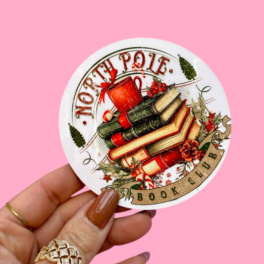 🎄☕ North Pole Book Club Coaster 📚