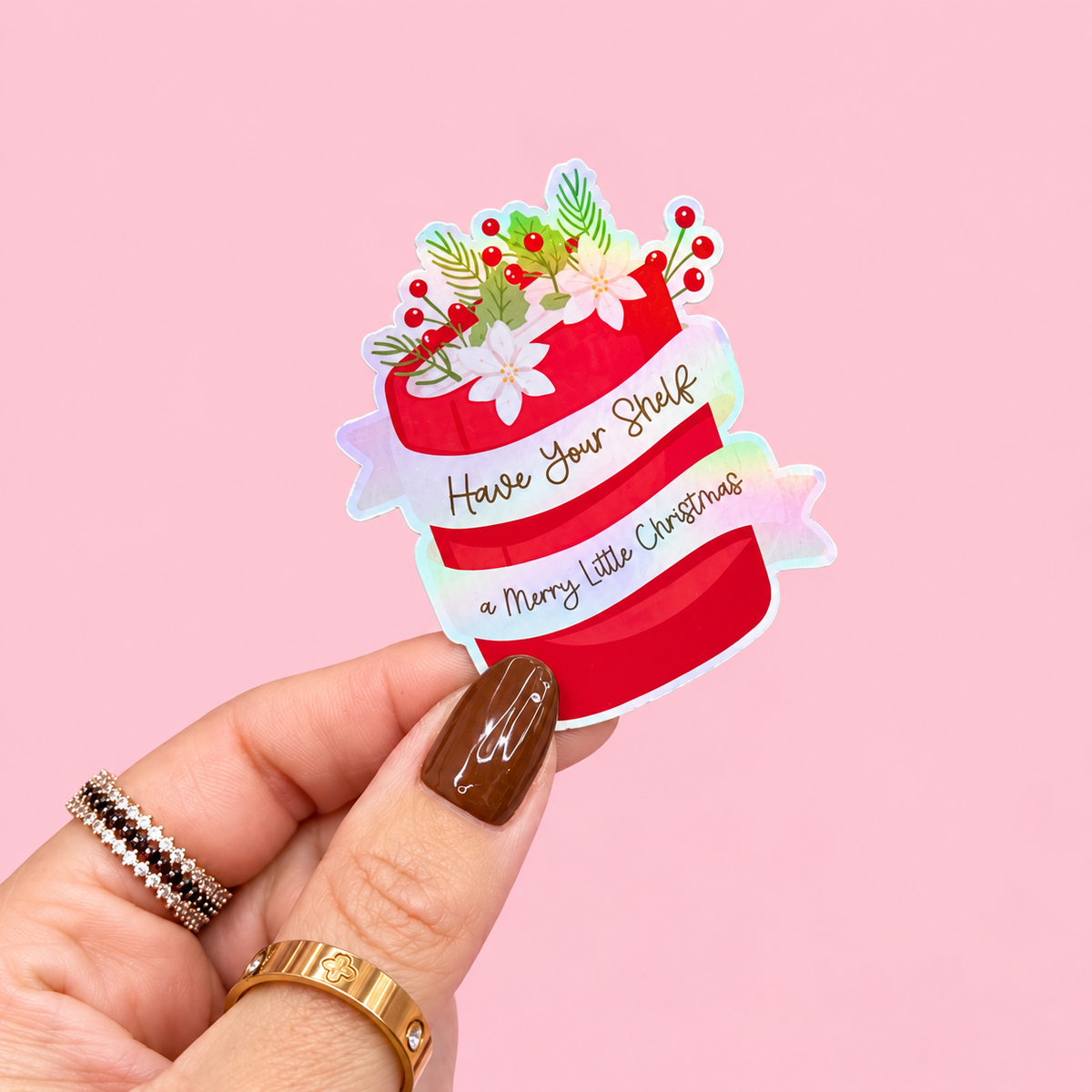 šš Have Your Shelf a Merry Little Christmas Festive Sticker