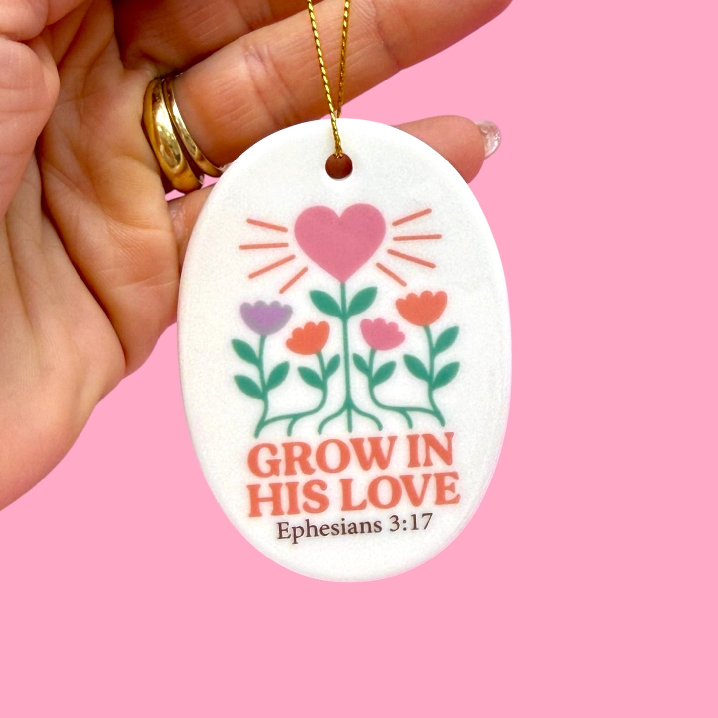 💗Grow In His Love Ceramic Ornament✨