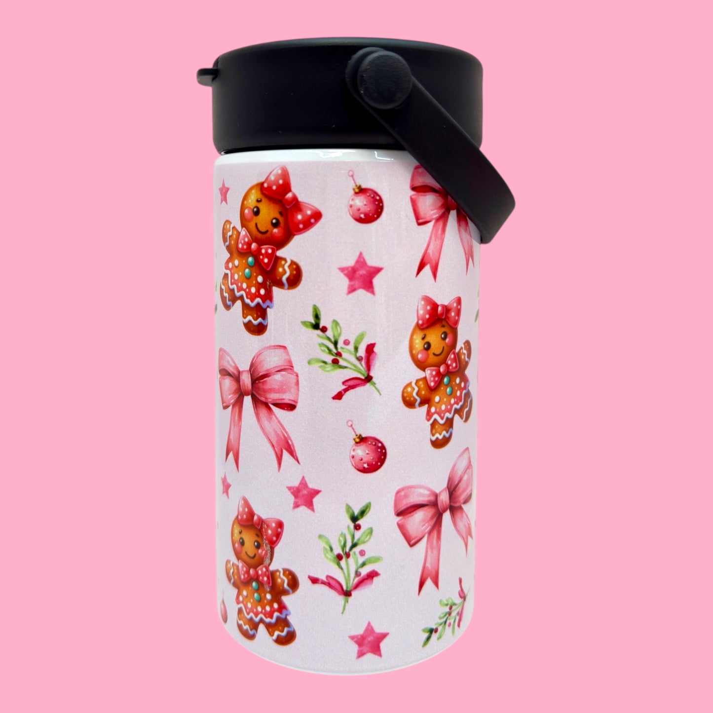 🍪 Gingerbread Joy 20oz Stainless Steel Bottle 🎀✨