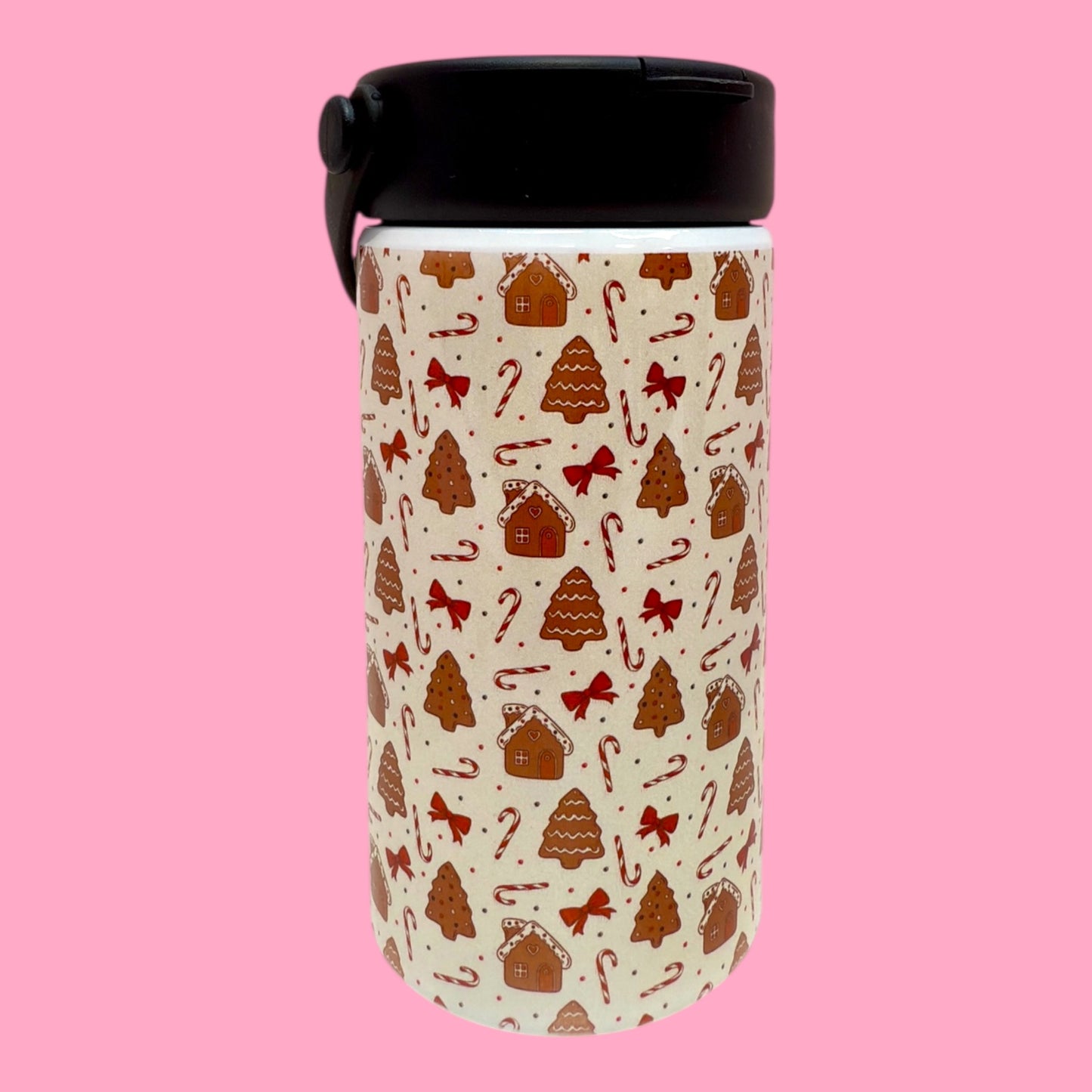 🏠 Gingerbread Village 20oz Stainless Steel Bottle 🍬✨