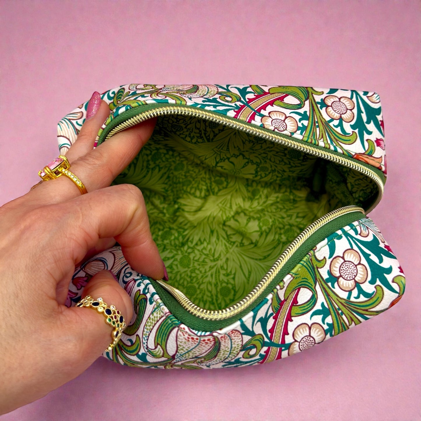 🌿 Botanical Garden Makeup & Travel Pouch ✨