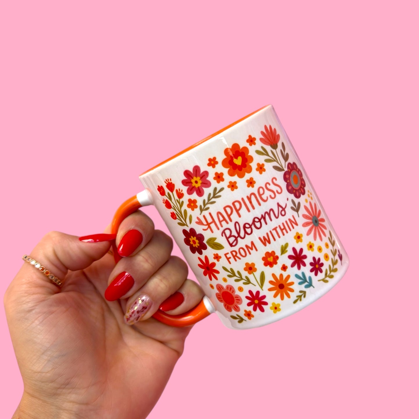 🌸 Happiness Blooms From Within 11oz Mug 🌼