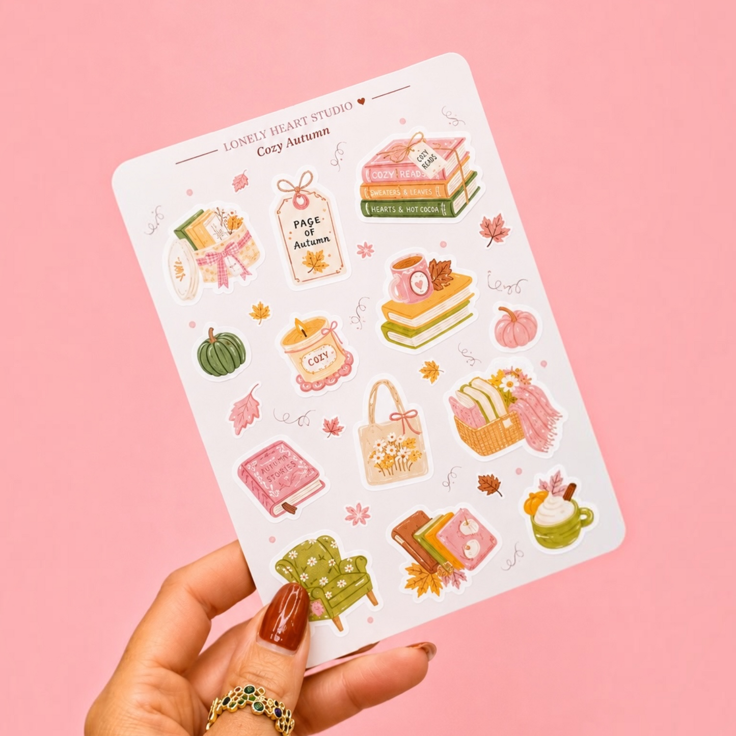 📚Cosy Autumn Reads Sticker Sheet🍂