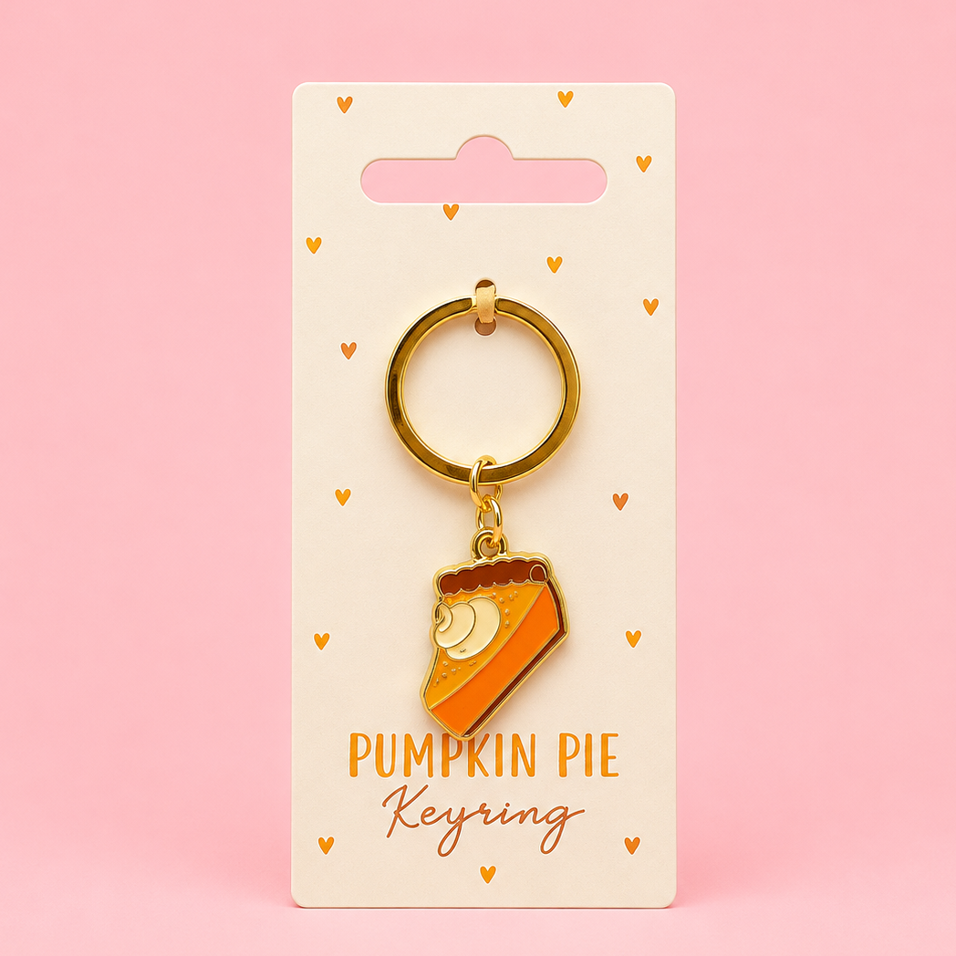 Pumpkin Pie Enamel Keyring 🥧🎃