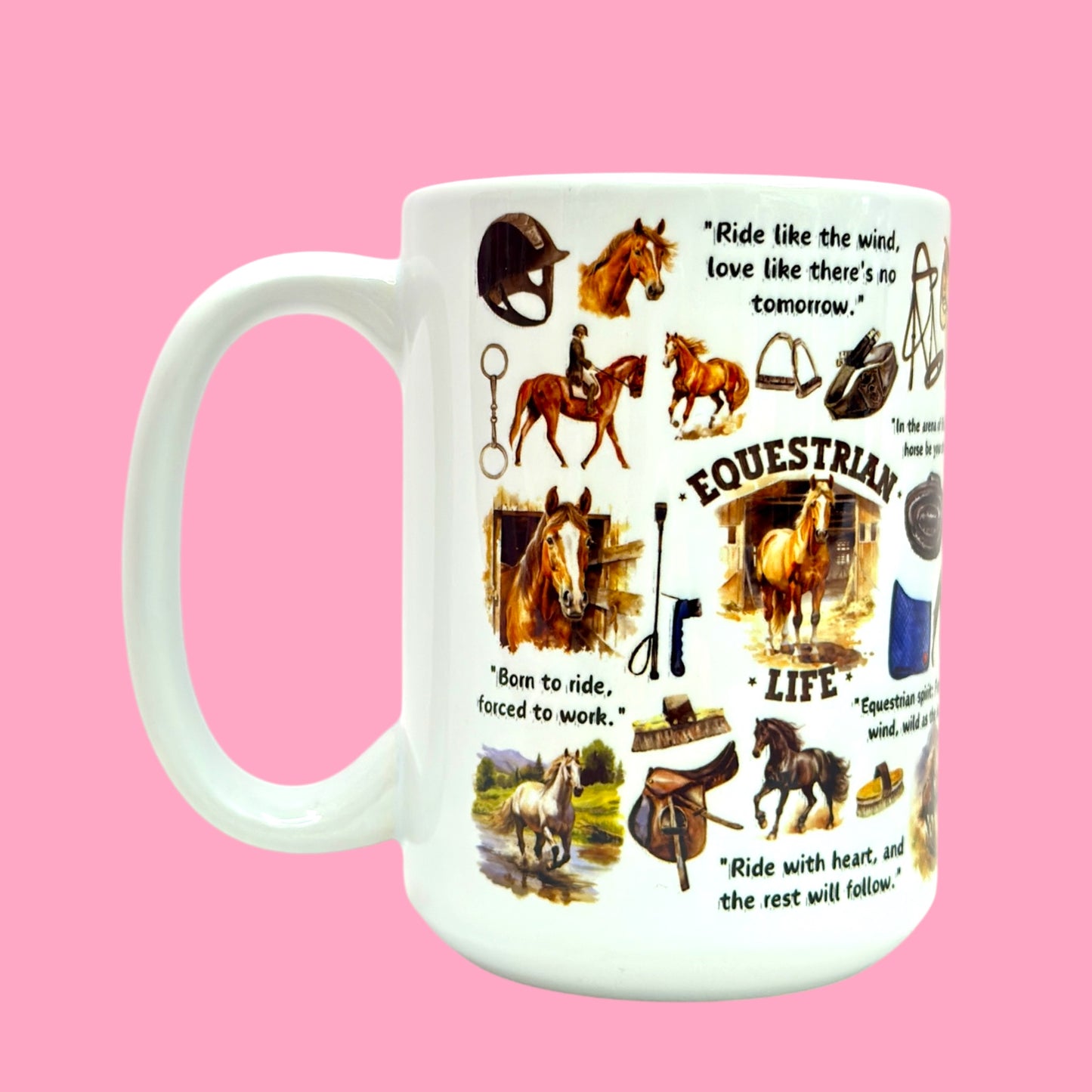 Equestrian Life 15oz Mug 🐎💨 | Horse Lover’s Must-Have! ☕❤️