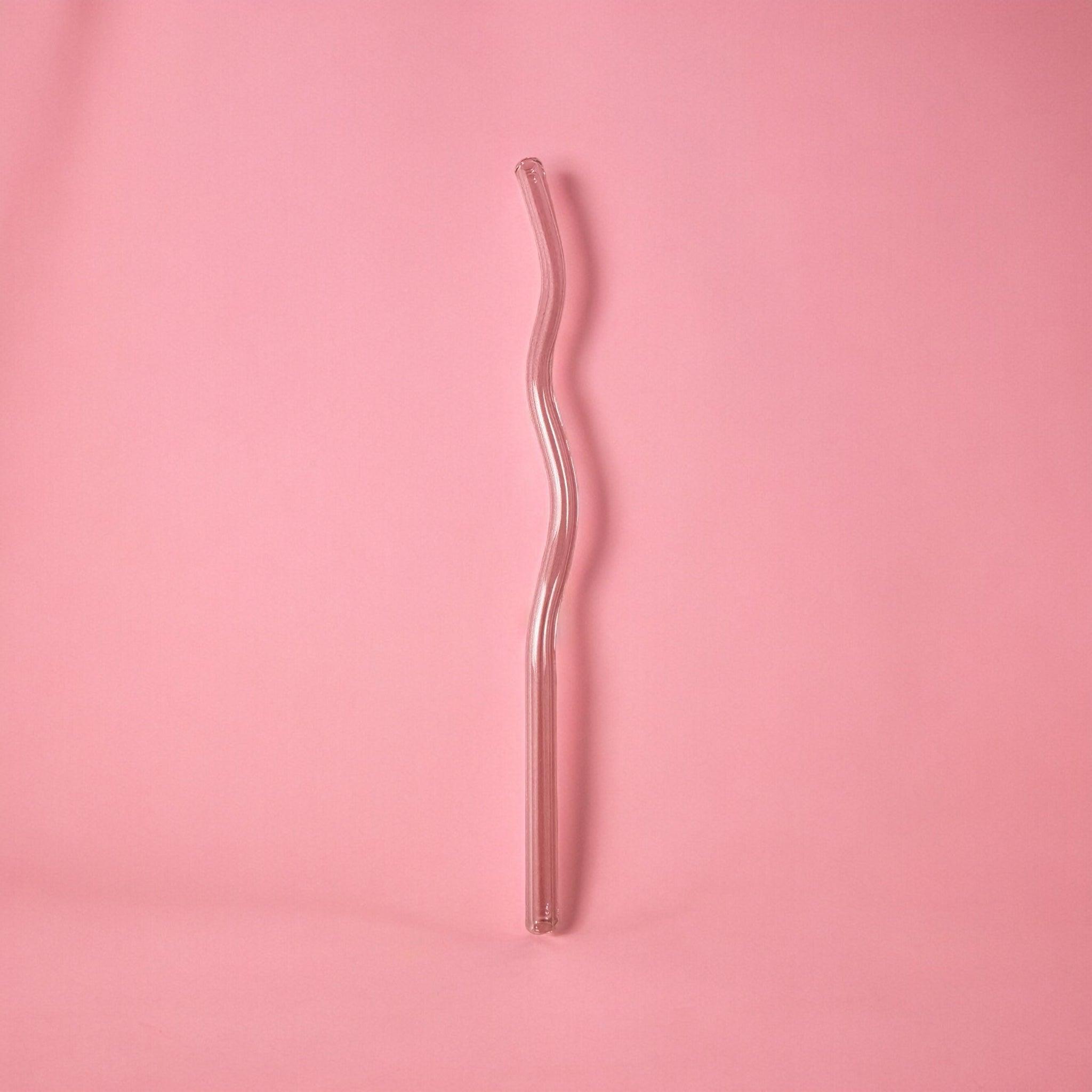 Glass Wavy Straws