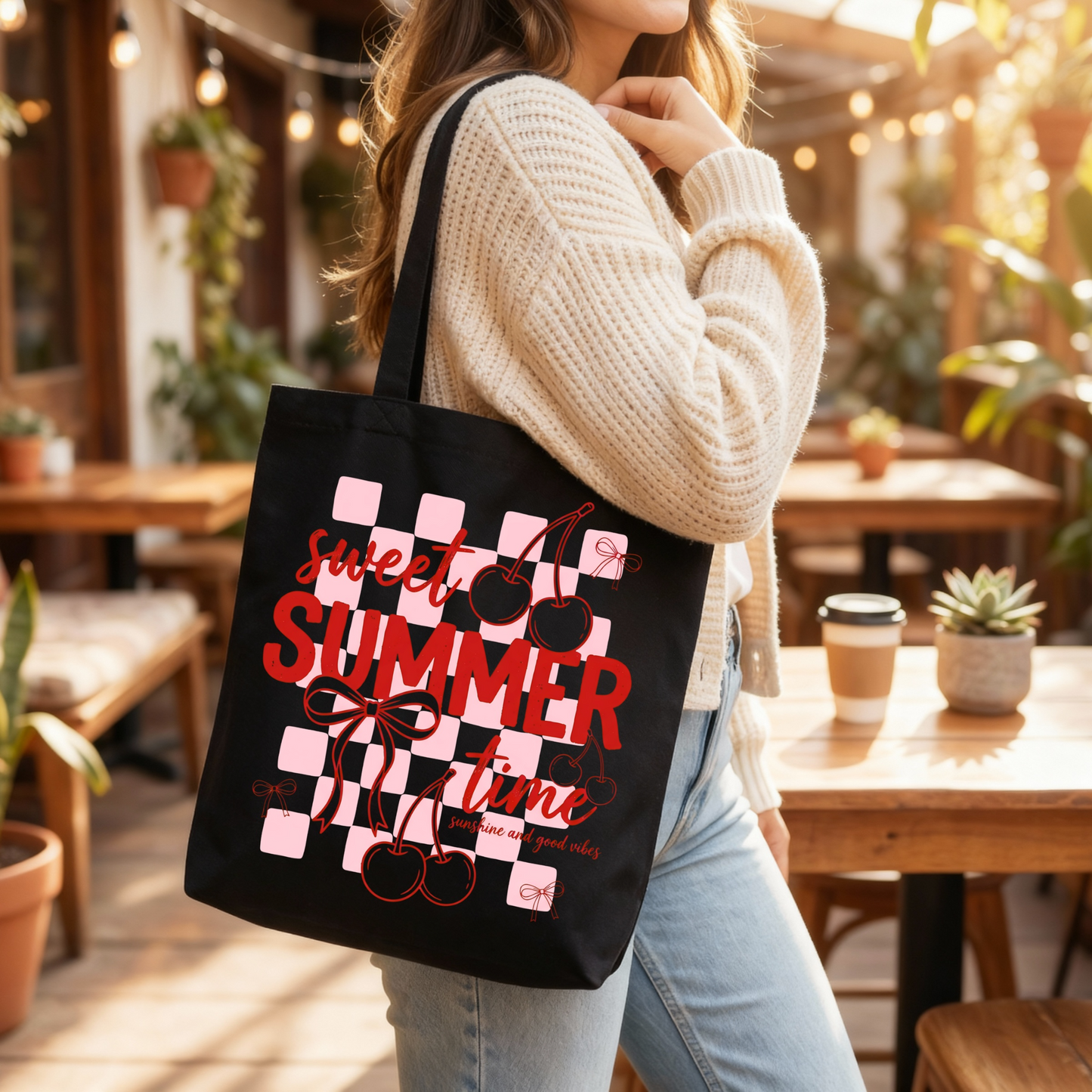 🍒💕Sweet Summer Time Cherry Tote Bag ☀️✨