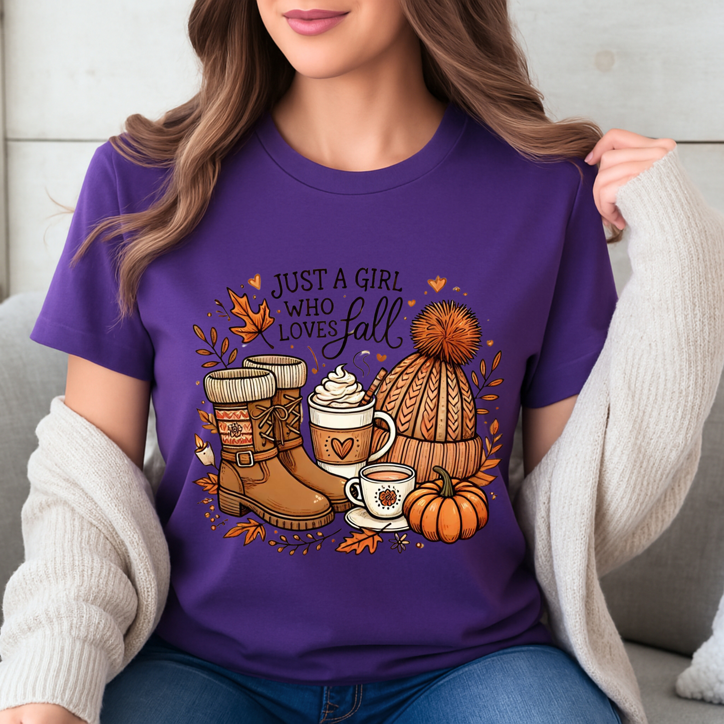 Just a Girl Who Loves Fall - 100% Organic cotton T-shirt