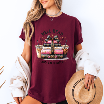 📚☕Well Read & Caffeinated t-shirt ✨