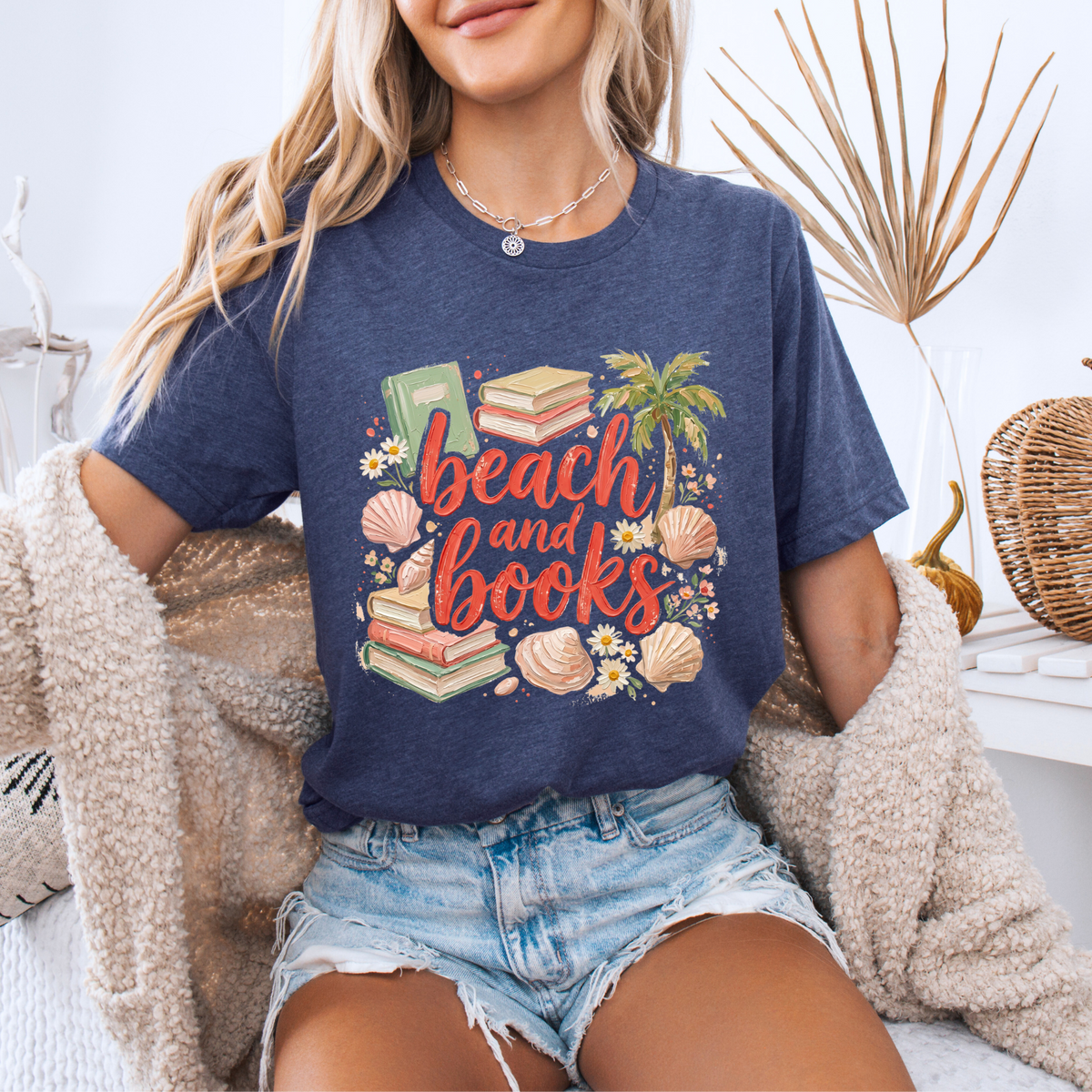 🏖️📚 Beach & Books Summer Reader t-shirt 🌴🐚
