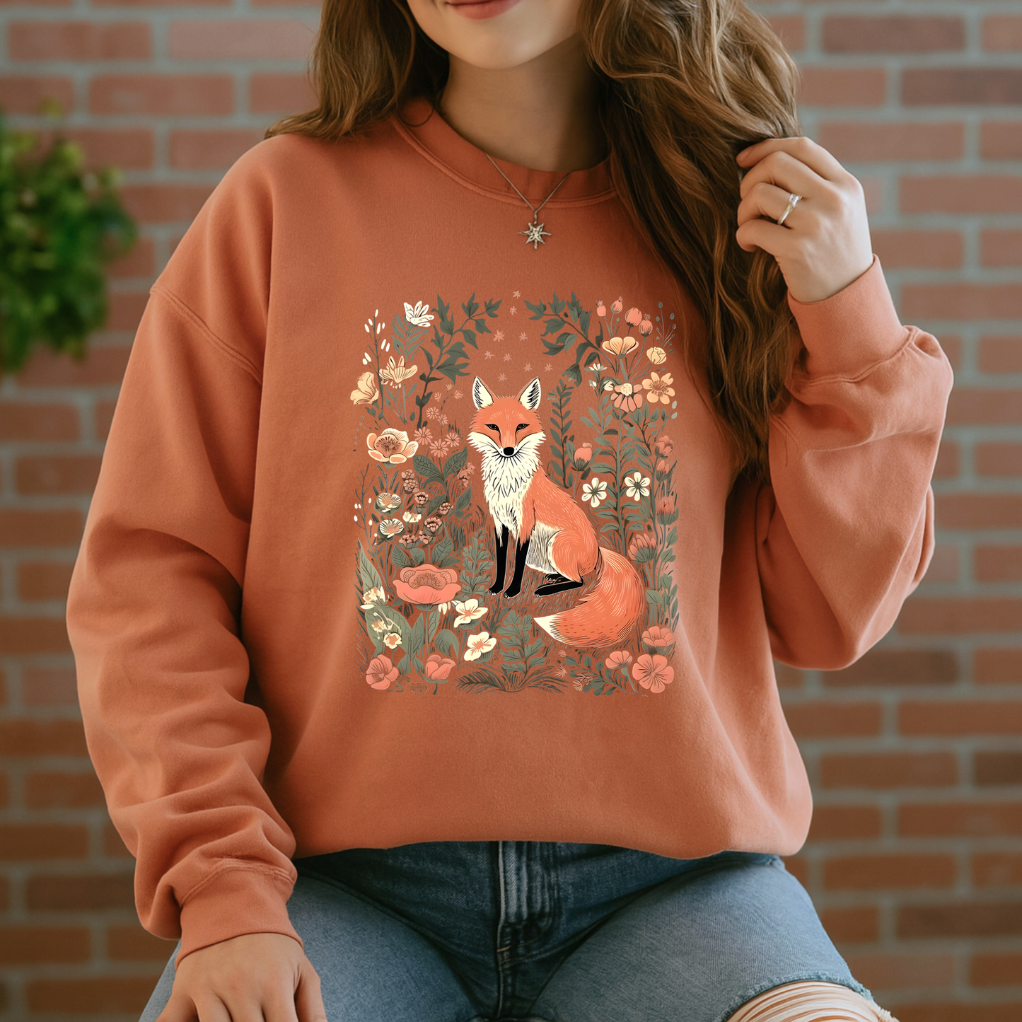🦊🍁 Woodland Fox Cotton Sweatshirt✨