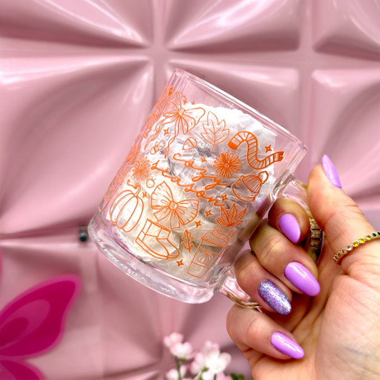 🍂 Cozy Season 11oz Glass Mug ☕✨