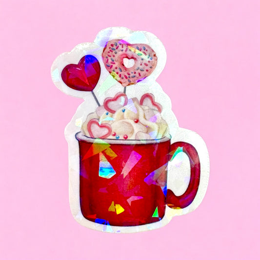❤️✨ Sweet Love Mug Vinyl Sticker ✨