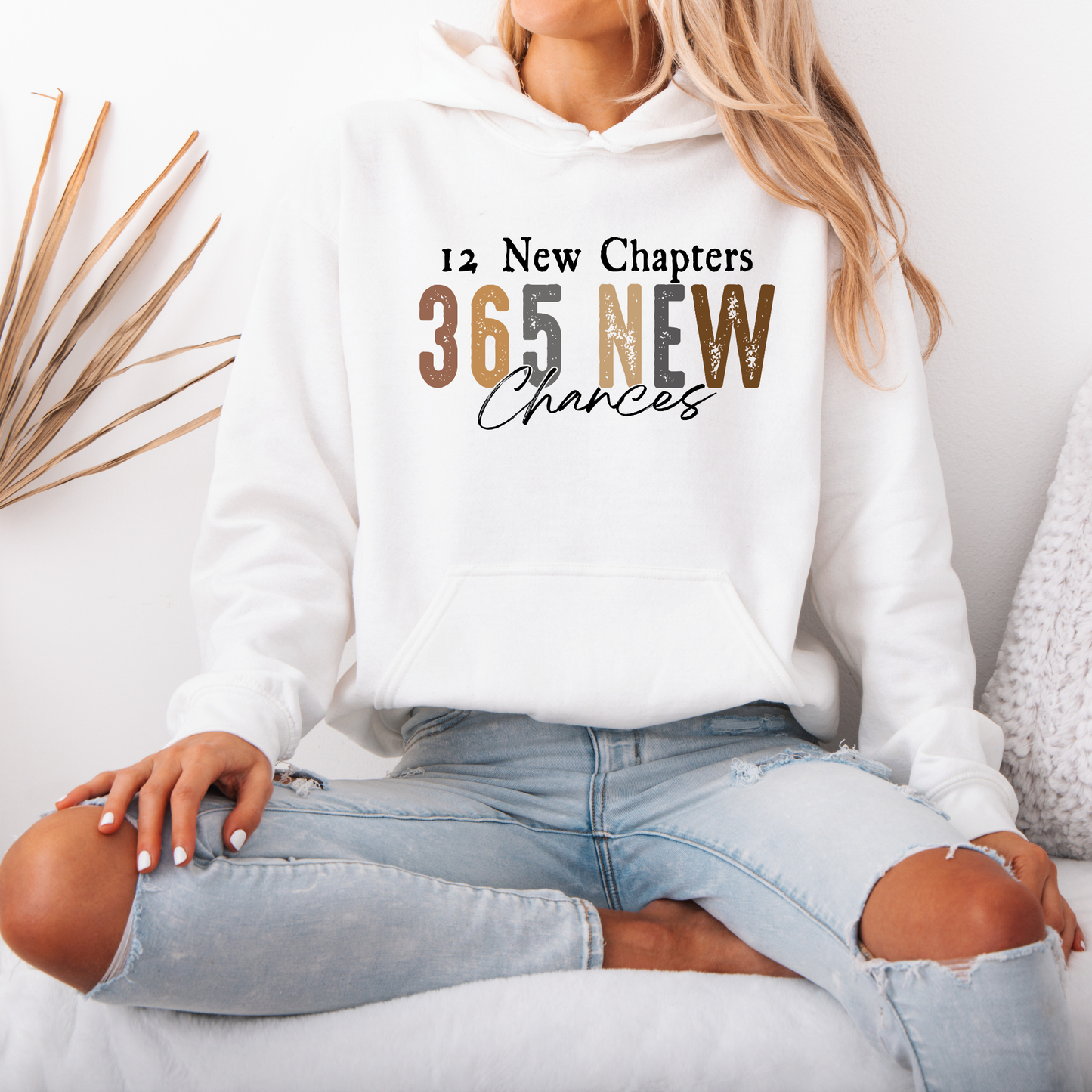 ✨📖 12 New Chapters, 365 New Chances Luxuriously Thick Hoodie✨