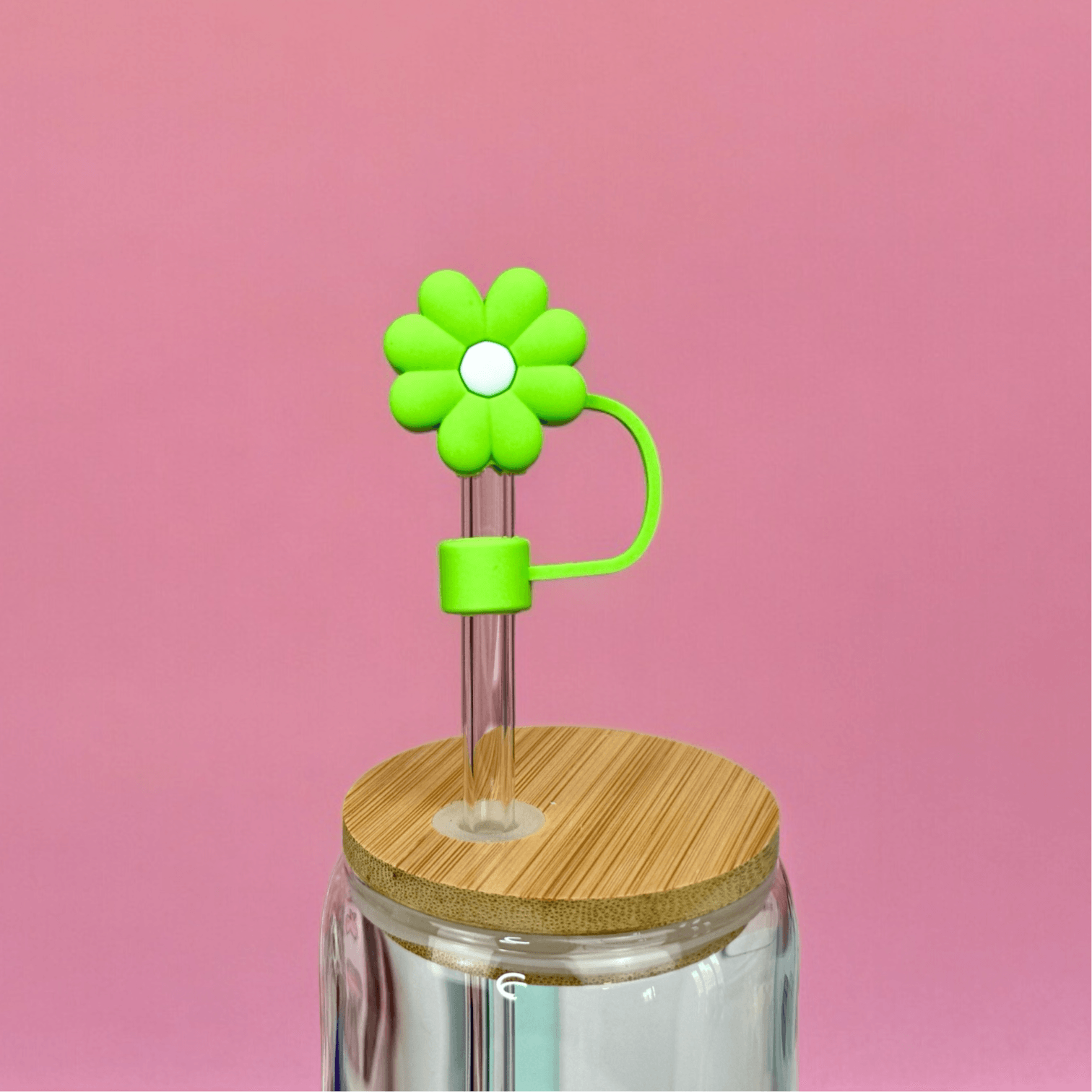 Green Daisy Straw Topper