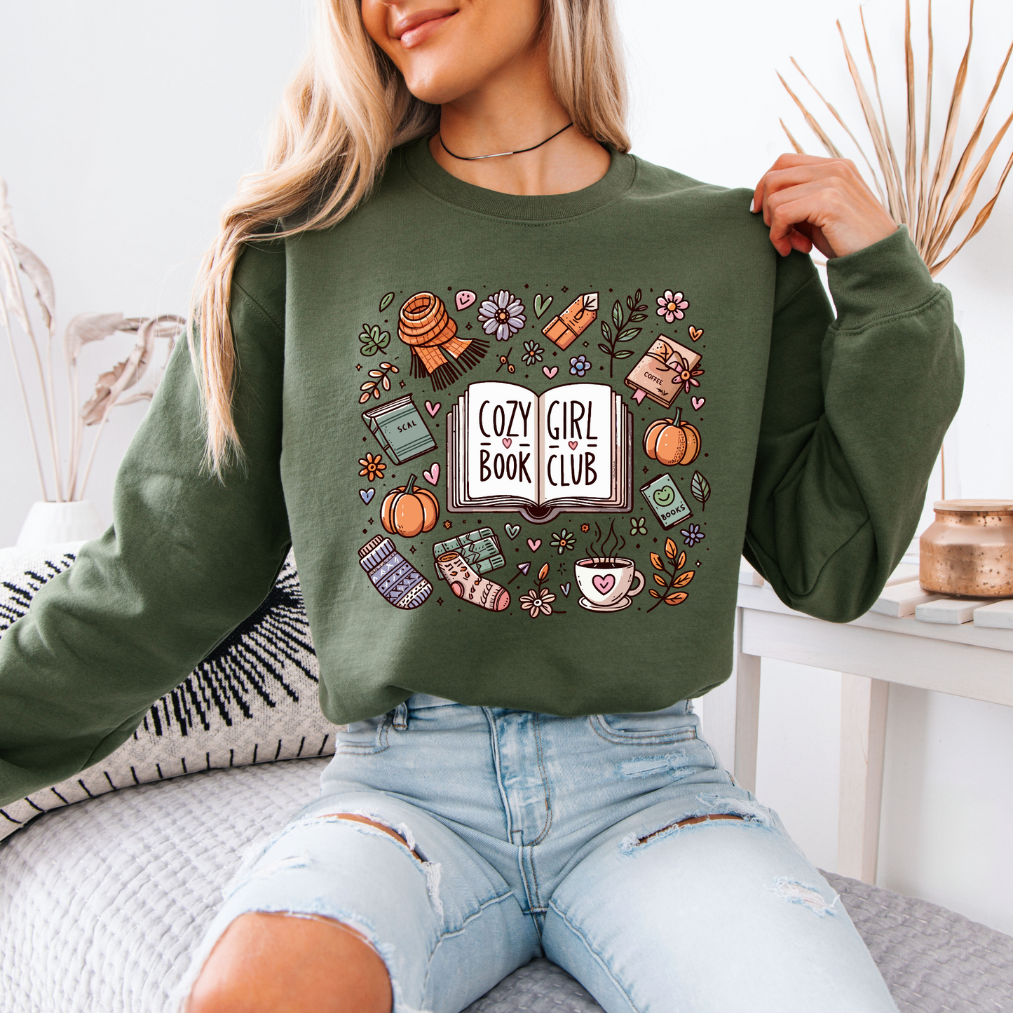 Cozy Book Girl Club Sweatshirt 📚✨