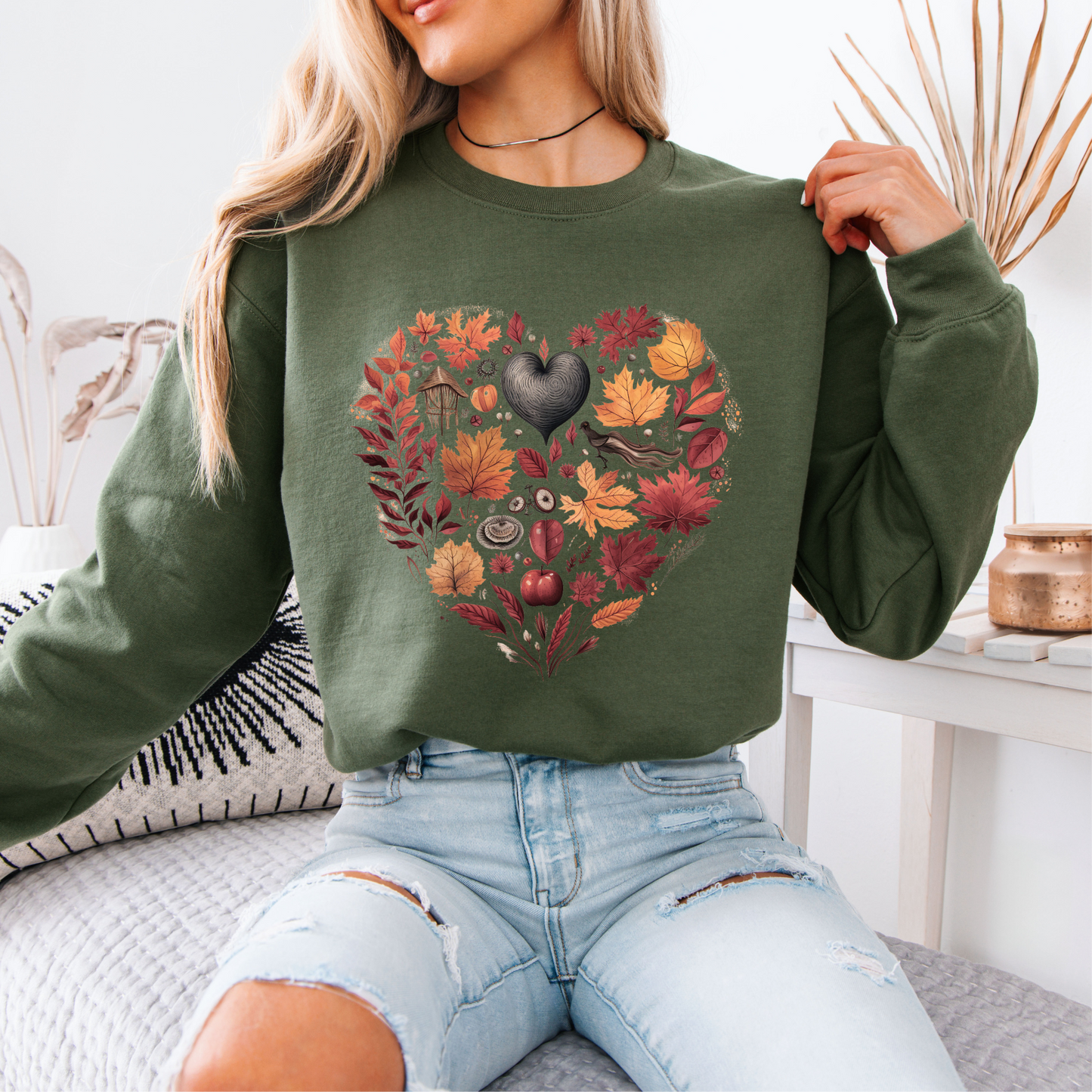 🍂❤️ Autumn Heart Cotton Sweatshirt