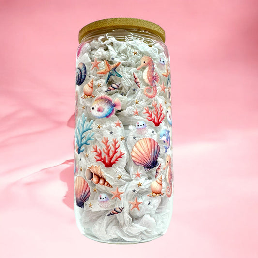 Under the Sea Magic - 16oz Glass Cup 🐚✨🧜‍♀️