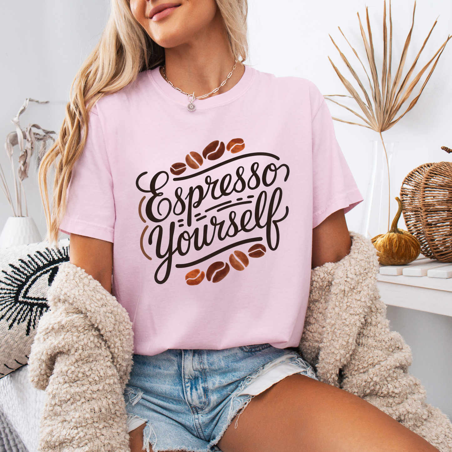 Espresso Yourself Aesthetic Tee 🤎🌿