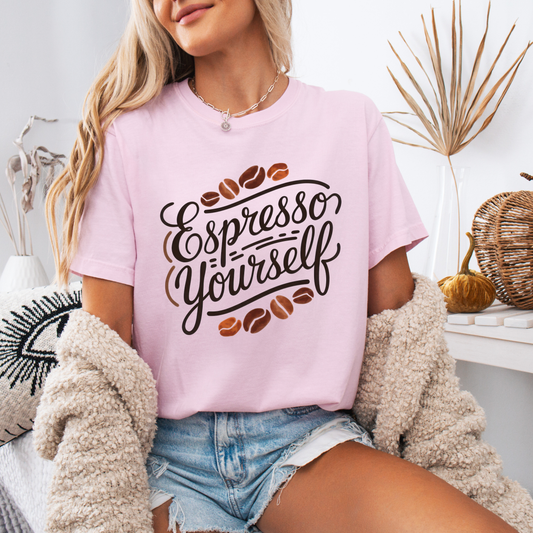 Espresso Yourself Aesthetic Tee 🤎🌿