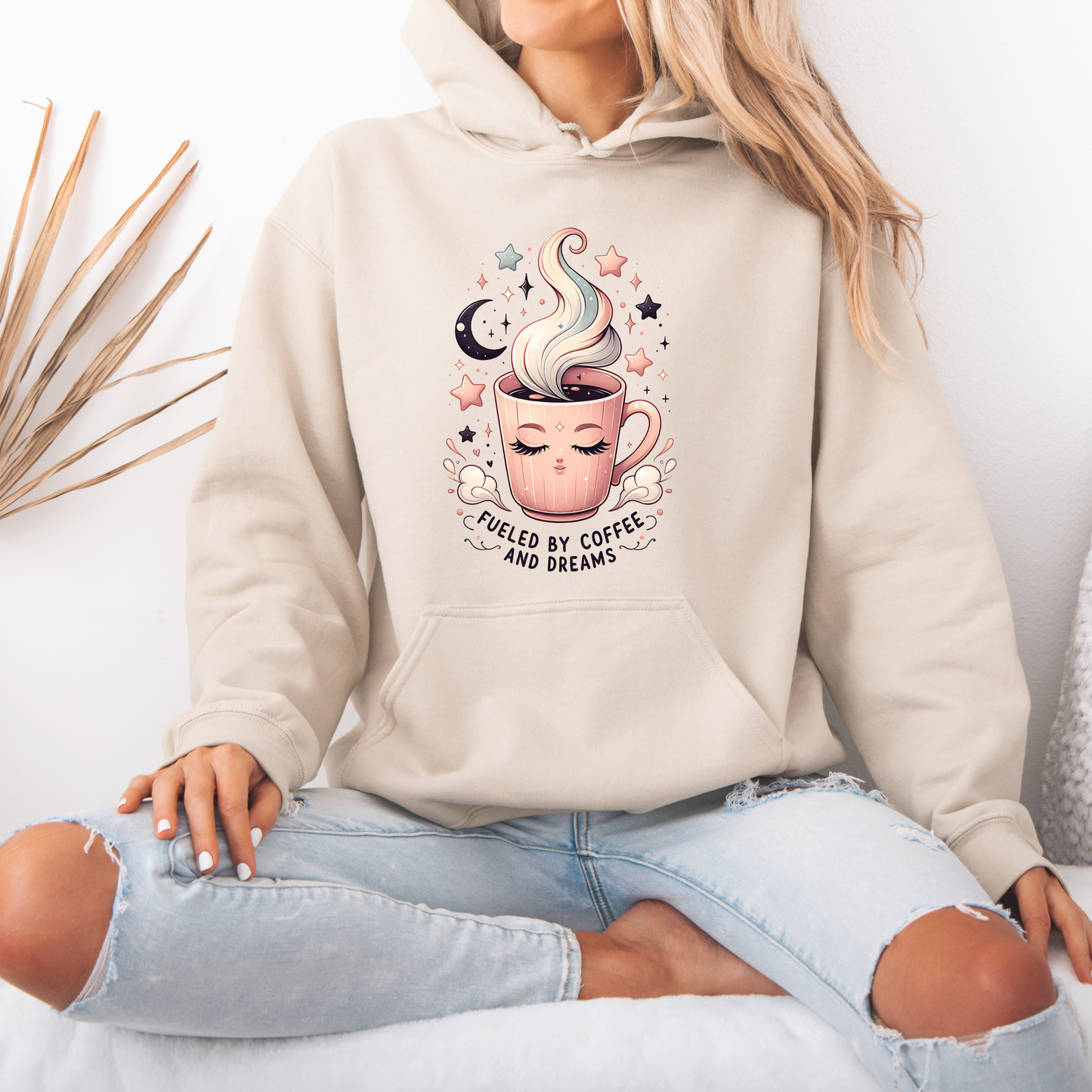 🌙Fueled by Coffee and Dreams Cozy Luxuriously Thick Hoodie✨☕️