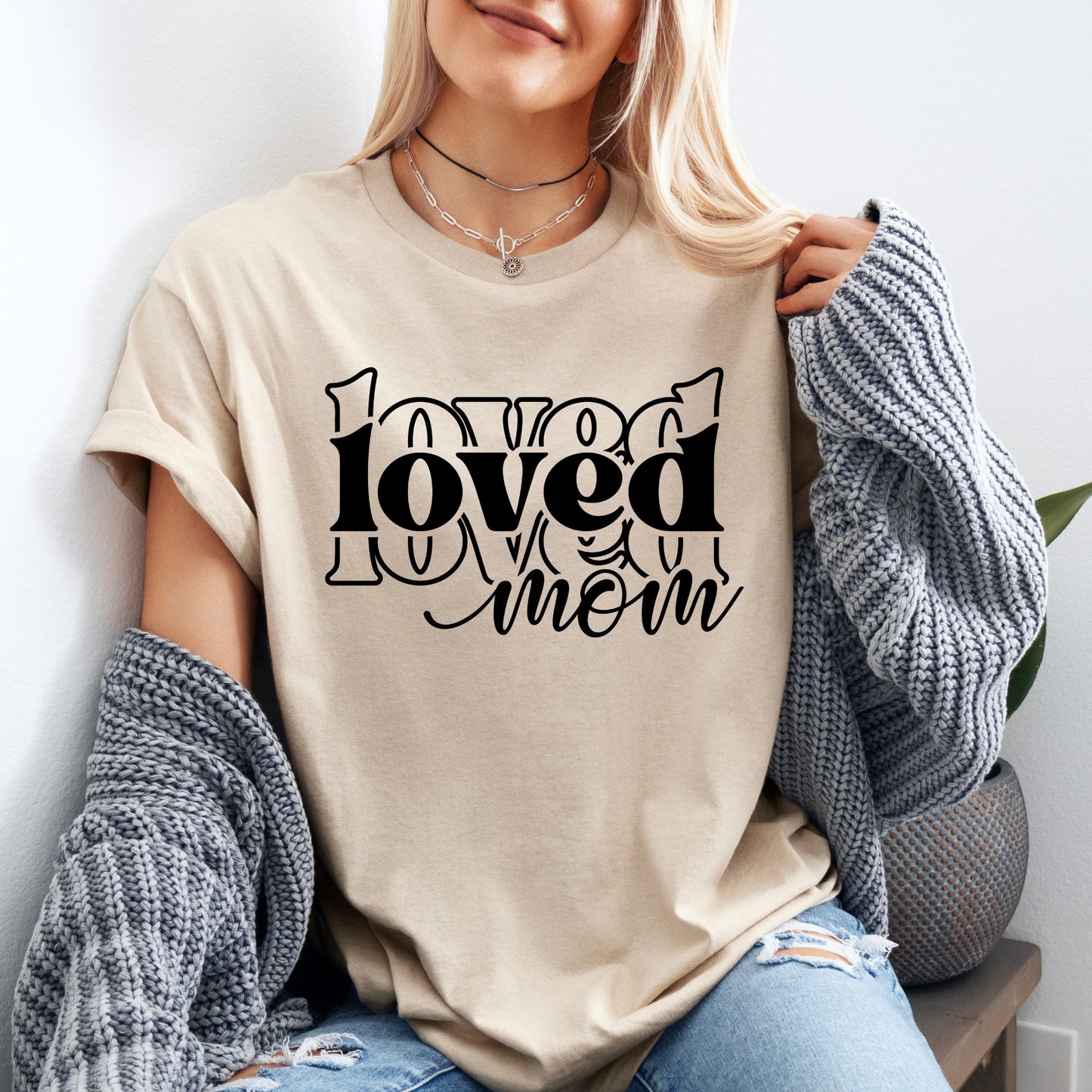 Loved Mom T-shirt 100% Organic Cotton