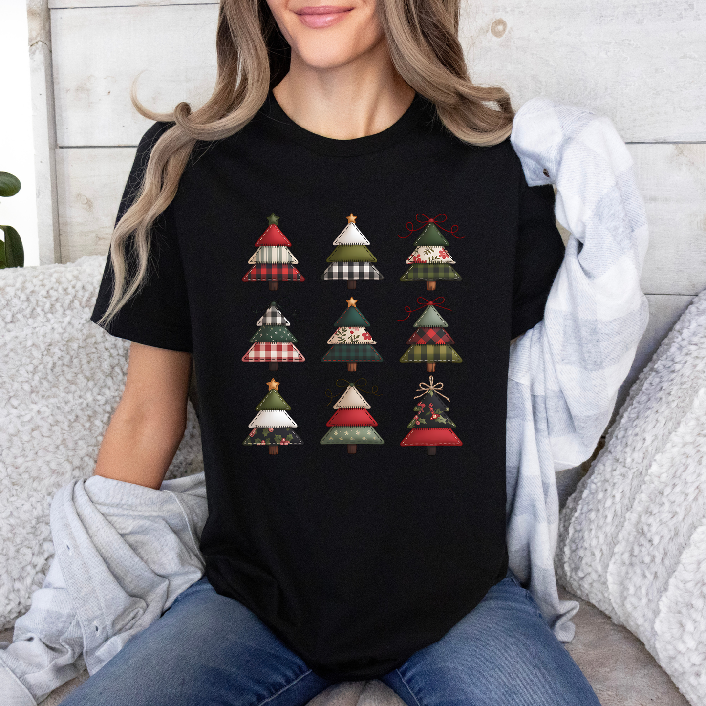 🪡🌲 Stitched Christmas Trees 💚 100% Organic Cotton T-Shirt