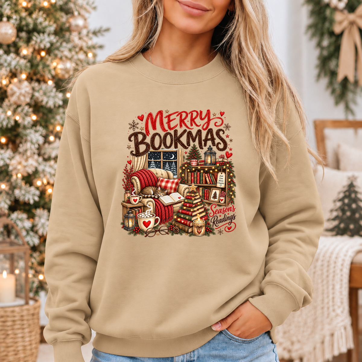 Merry Bookmax & Cosy Chapters 🎄📚❤️ Cosy Christmas Sweatshirt