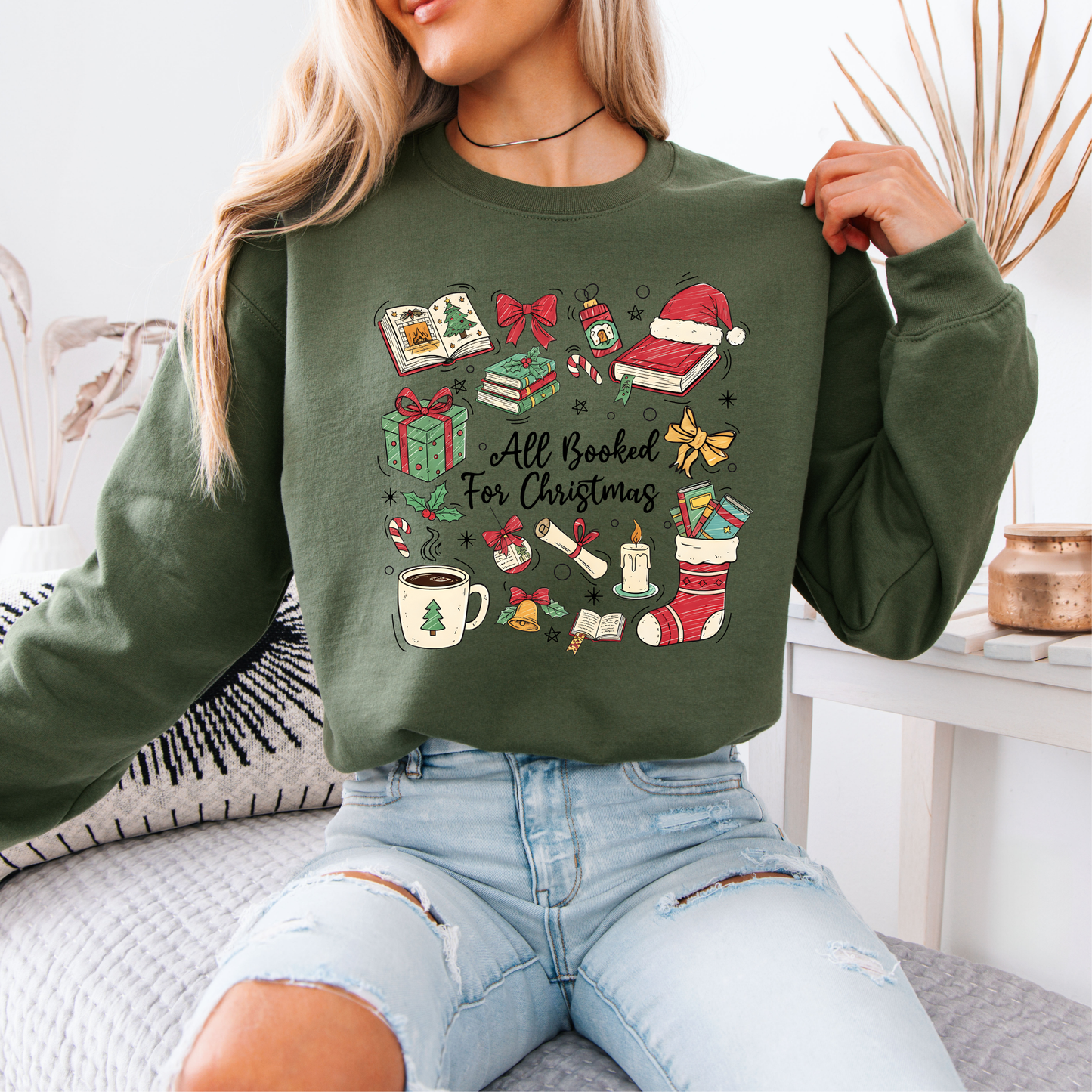 📚✨ Bookish Christmas ✨📚 Organic Cotton Sweatshirt 📚✨