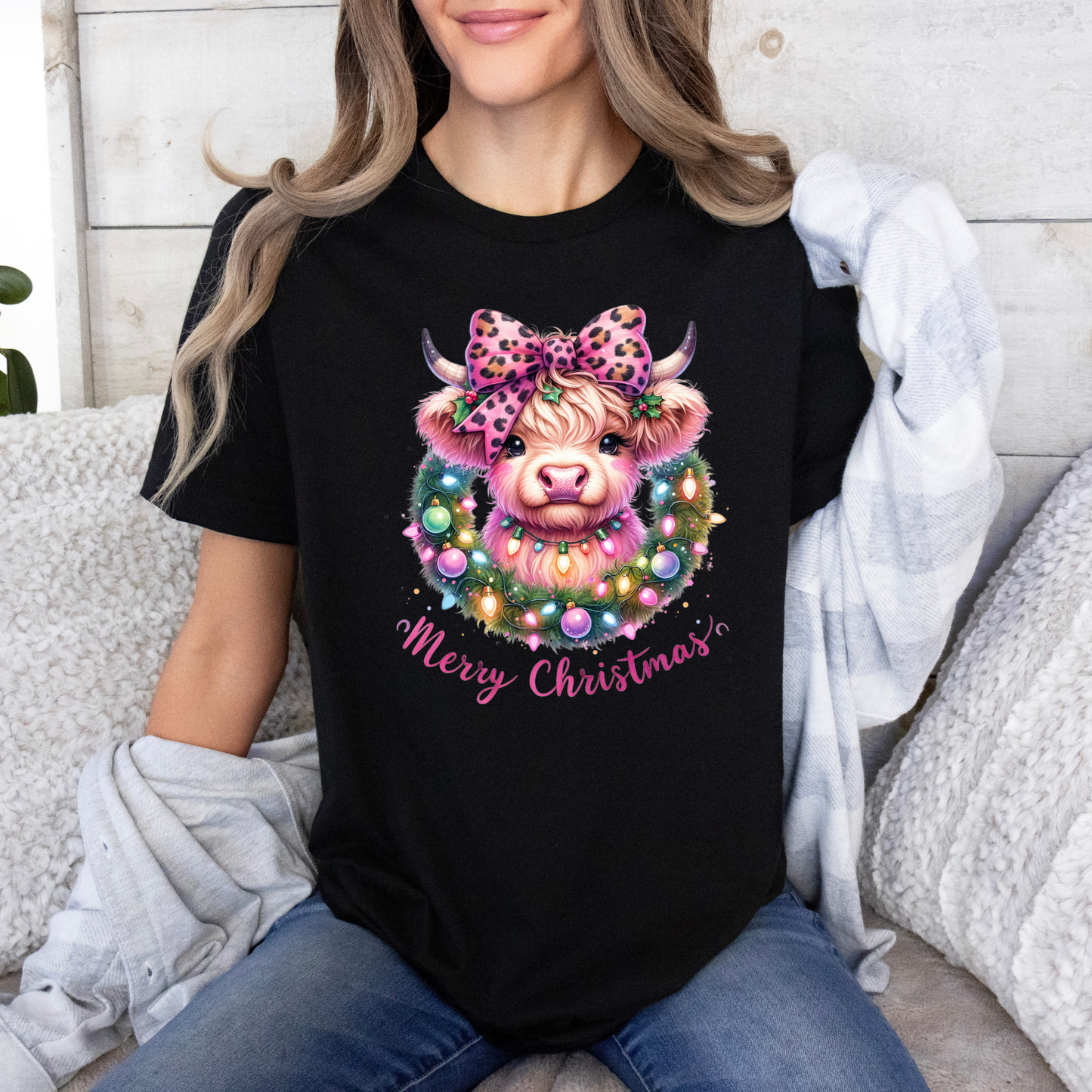 🎀🐮 Coquette Highland Cow 🐮🎀 100% Organic Cotton T-Shirt