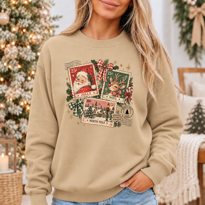 Vintage North Pole Post 🎅🏻🎄  Cosy Christmas Sweatshirt