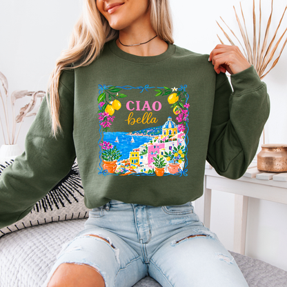🍋🌸 Ciao Bella Coast Sweatshirt 🌊☀️