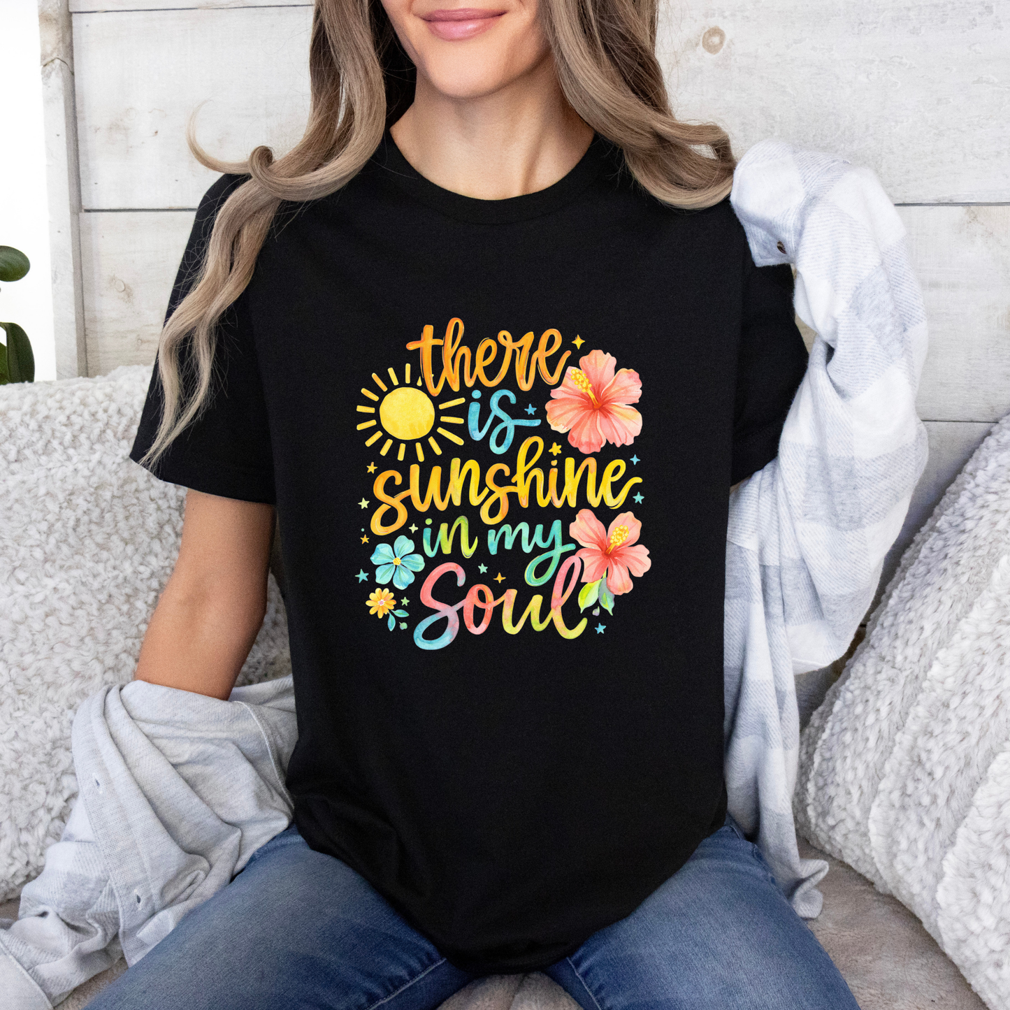 ☀️🌺 There Is Sunshine In My Soul T-Shirt ✨💛