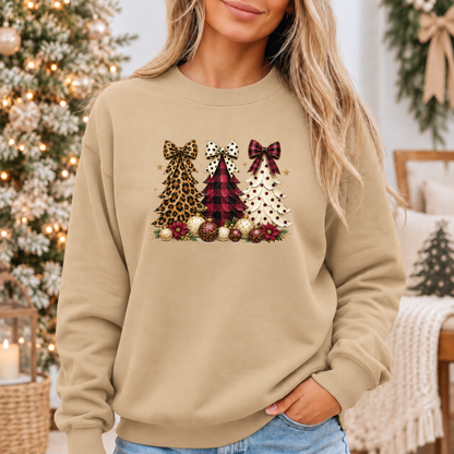 Christmas Trees & Pretty Bows 🎄🎀✨ Cosy Christmas Sweatshirt