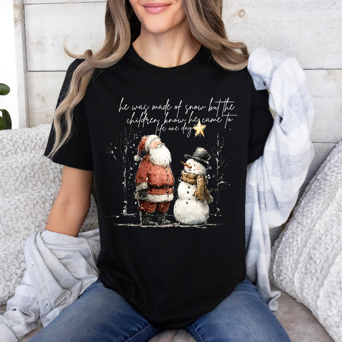 🎅☃️ Santa and Snowman ☃️🎅  100% Organic Cotton T-Shirt