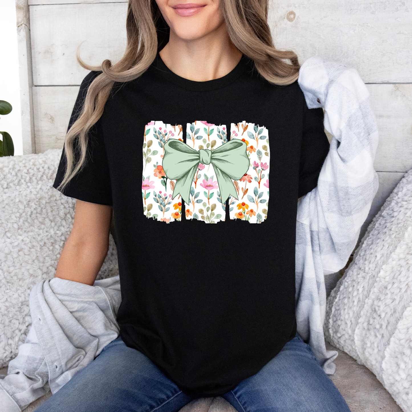 Floral Bow Aesthetic T-Shirt 🎀