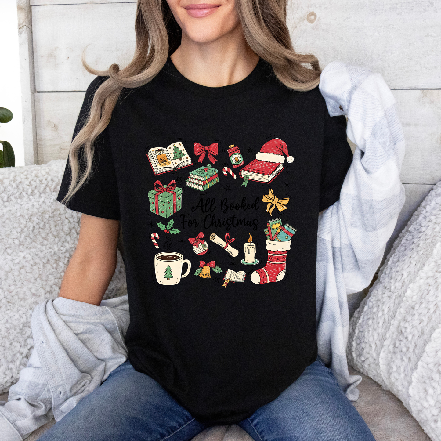📚✨ Bookish Christmas ✨📚 100% Organic Cotton T-Shirt 📚✨