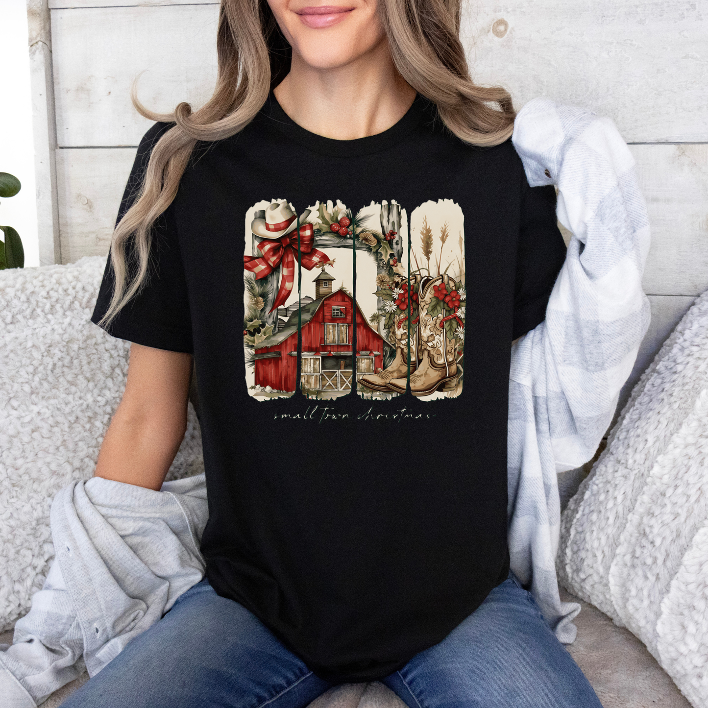 🎄🏘️ Small Town Christmas ✨ 100% Organic Cotton T-Shirt