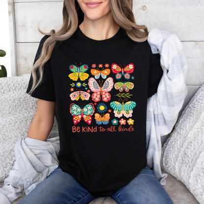🦋 Colorful Butterflies 🦋✨ 100% Organic Cotton T-Shirt