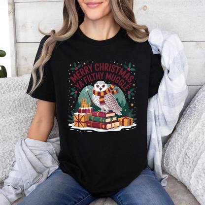 🧙‍♂️🎄 Filthy Muggle Christmas 🎄🧙‍♂️  100% Organic Cotton T-Shirt
