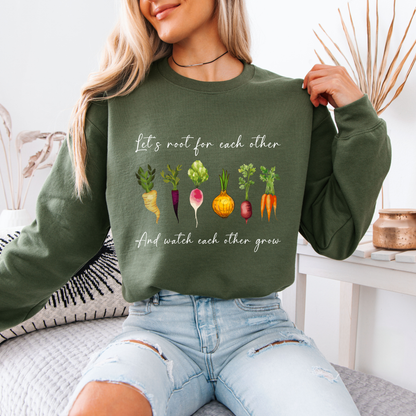 🥕🌿 Let's Root Sweatshirt 🌱💛