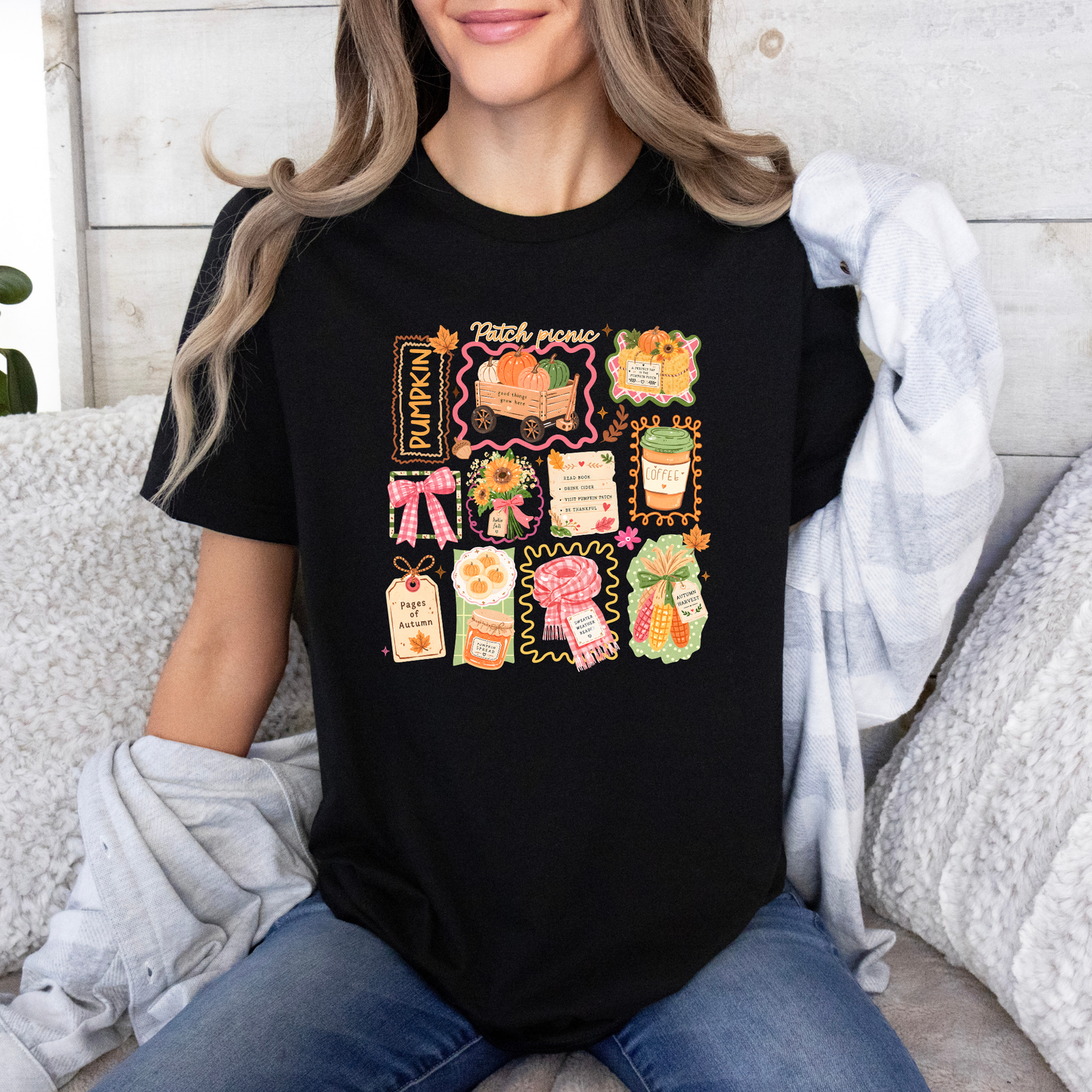 Pumpkin Patch Picnic Autumn T-Shirt 🎃🍂