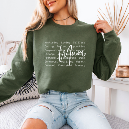 💖 “Mama — Nurturing, Loving, Selfless” Cozy  Sweatshirt
