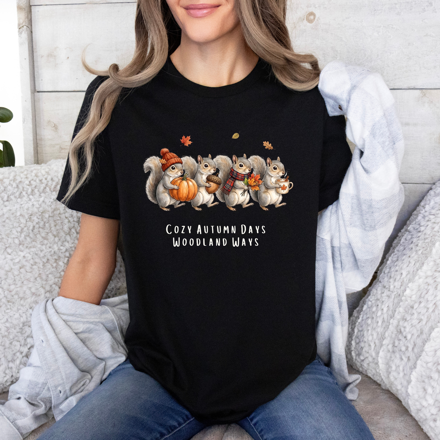 🐿️ Cozy Autumn Days Woodland Ways T-Shirt 🍂🎃