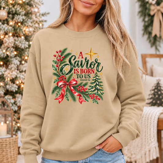 A Saviour is born 🌠🙌 Cosy Christmas Sweatshirt