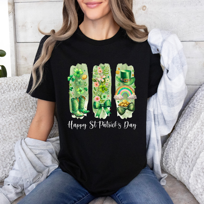 Lucky & Blooming – St. Patrick’s Day Graphic T-shirt 🍀🌈✨